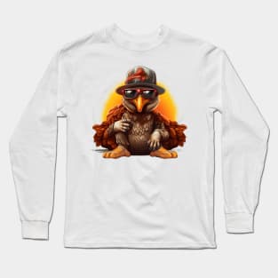 Cartoon Thanksgiving Turkey #8 Long Sleeve T-Shirt